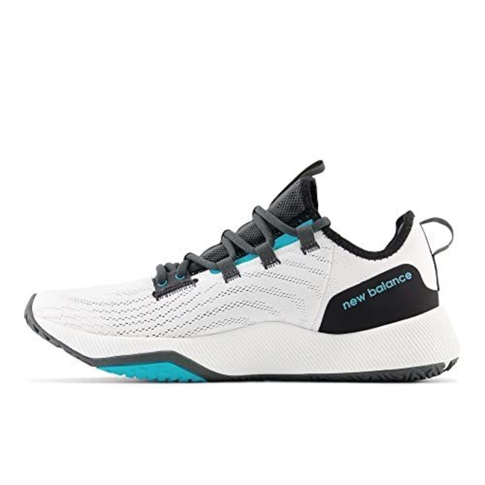 NEW BALANCE MEN'S FUELCELL 100 V2 CROSS TRAINER, WHITE/BLACKTOP/VIRTUAL BLU - Picture 3 of 6